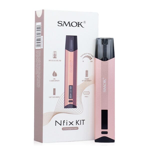 SMOK Nfix Pod System Kit 25w - Champagne Gold with packaging