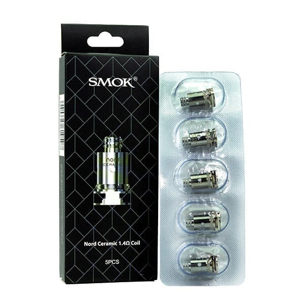 SMOK Nord Replacement Coils (Pack of 5) Ceramic 1.4 ohm Coil with packaging