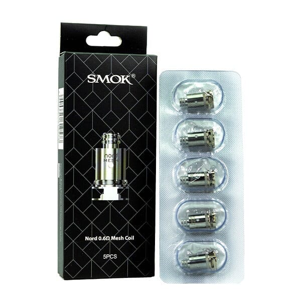 SMOK Nord Replacement Coils (Pack of 5) Nord 0.6 ohm Mesh Coil with packaging