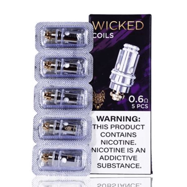SnowWolf Wicked Replacement Coils (Pack of 5) 0.6 ohm with packaging