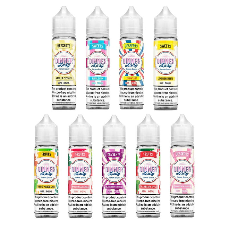 Strawberry Apple by Dinner Lady Synthetic Series E-Liquid Group Photo