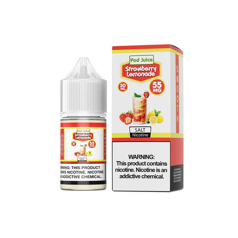 Strawberry Lemonade Salt by Pod Juice E-Liquid 30mL with packaging