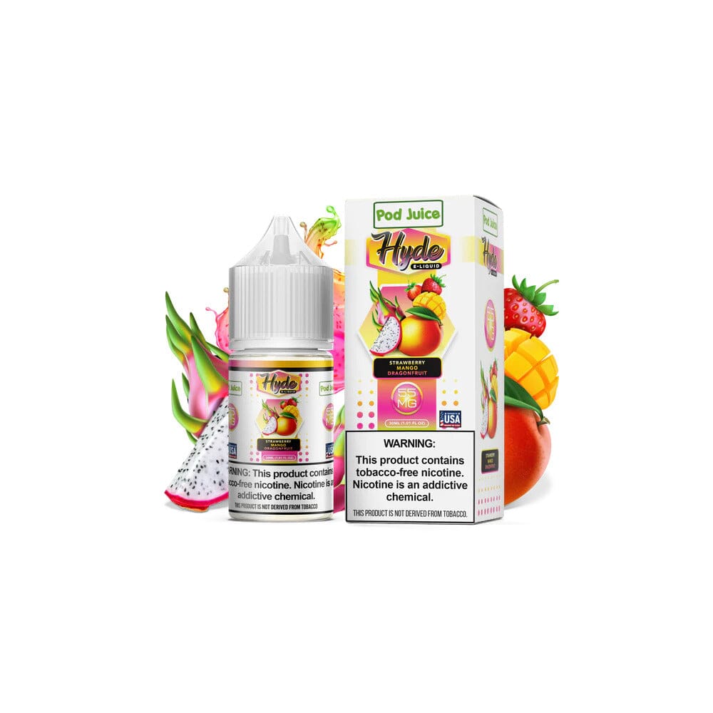Strawberry Mango Dragonfruit by Pod Juice - Hyde TFN Salt 30mL with background
