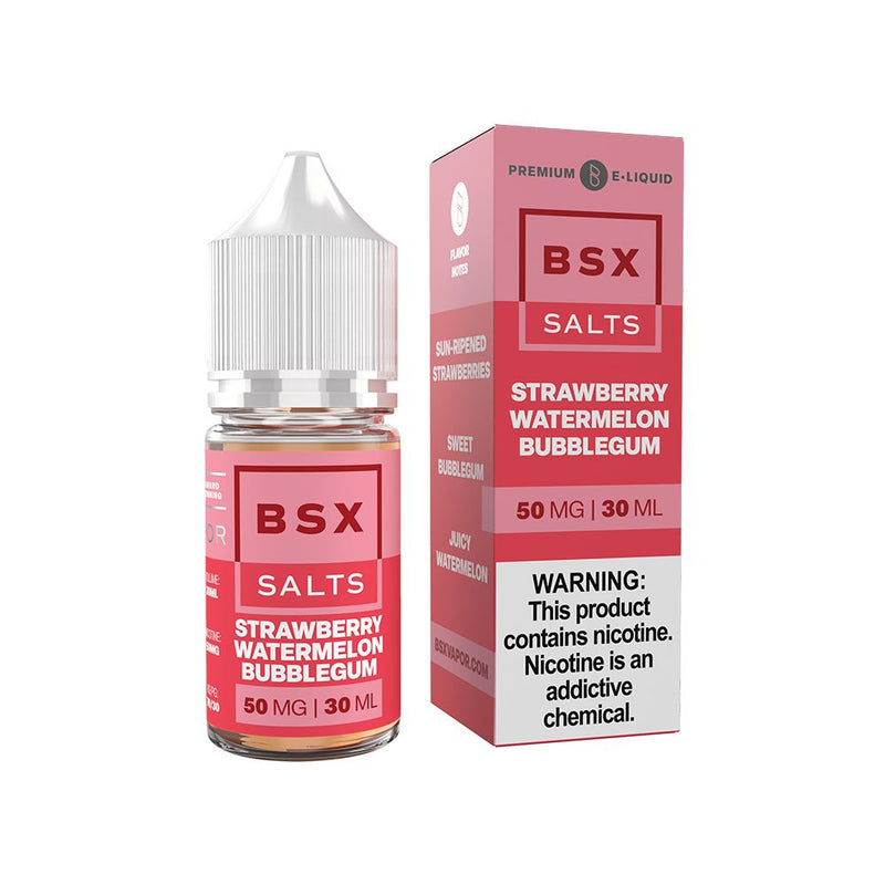 Strawberry Watermelon Bubblegum | Glas BSX Salts | 30mL 35mg bottle with packaging