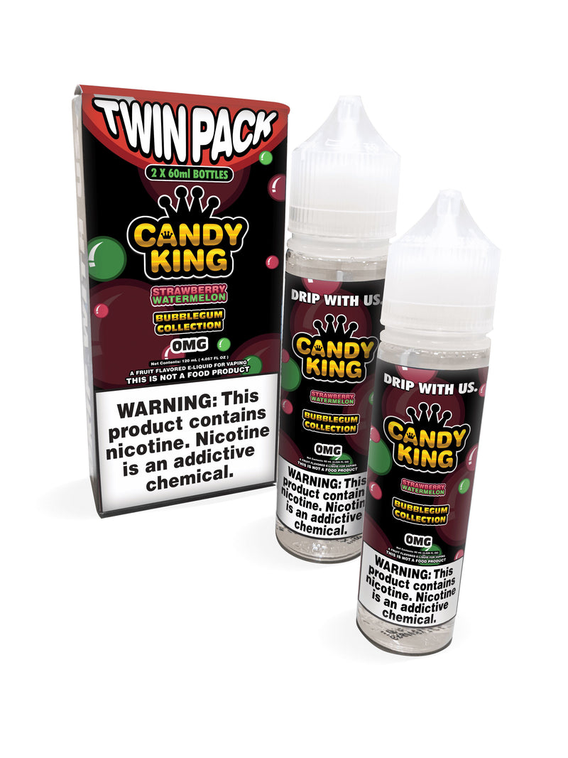 Strawberry Watermelon by Candy King Bubblegum 120ml with packaging