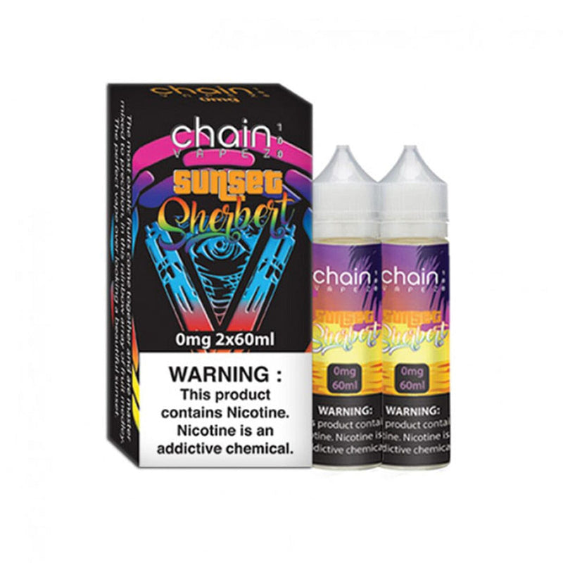 Sunset Sherbert by Chain Vapez 120mL with Packaging