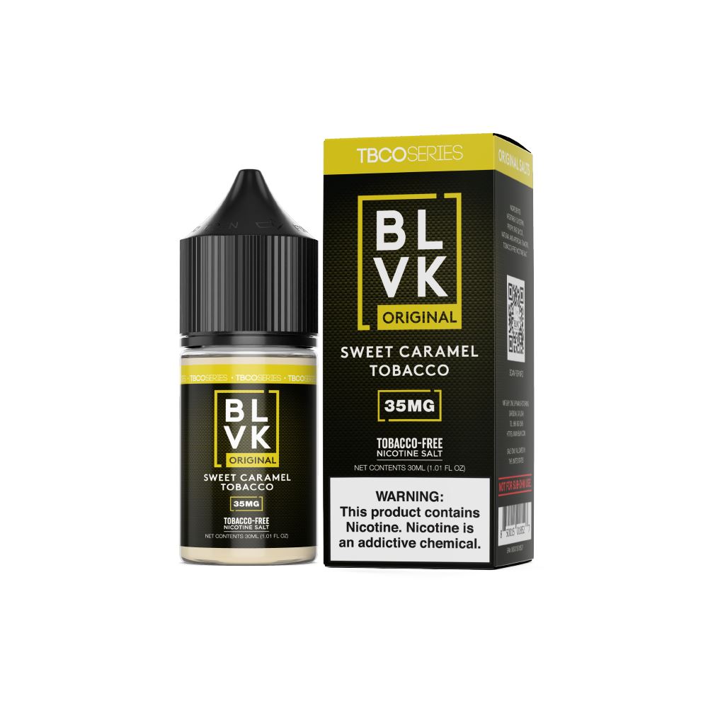 Sweet Tobacco (Caramel Tobacco) by BLVK Unicorn Nicotine Salt 30ml with packaging
