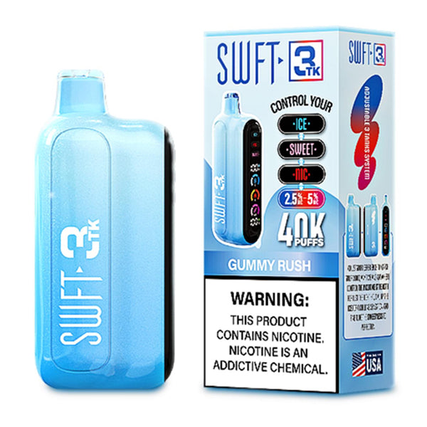 SWFT 3TK Nic + Sweet + Ice Control Disposable with packaging gummy rush