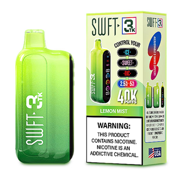 SWFT 3TK Nic + Sweet + Ice Control Disposable with packaging lemon mist