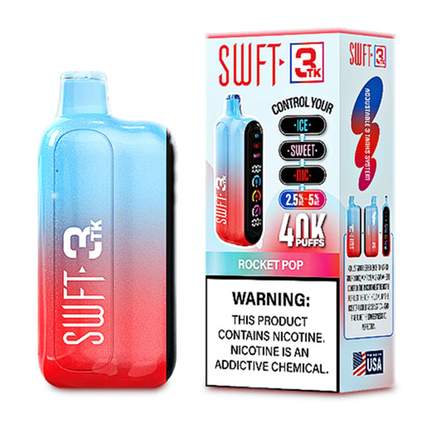 SWFT 3TK Nic + Sweet + Ice Control Disposable with packaging rocket pop