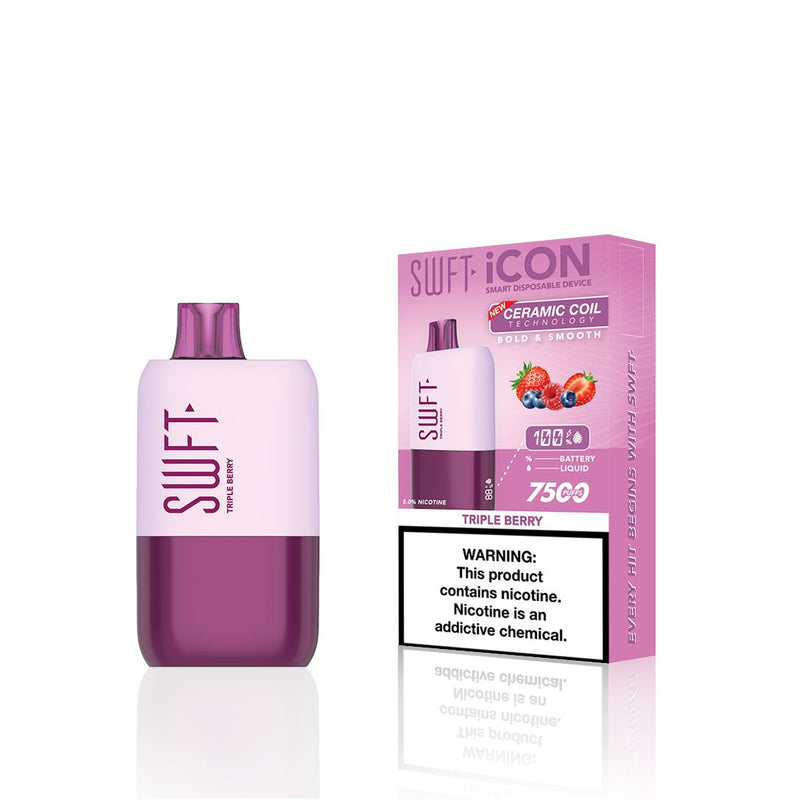 SWFT Icon Disposable | 7500 Puffs | 17mL | 5% - Triple Berry with packaging