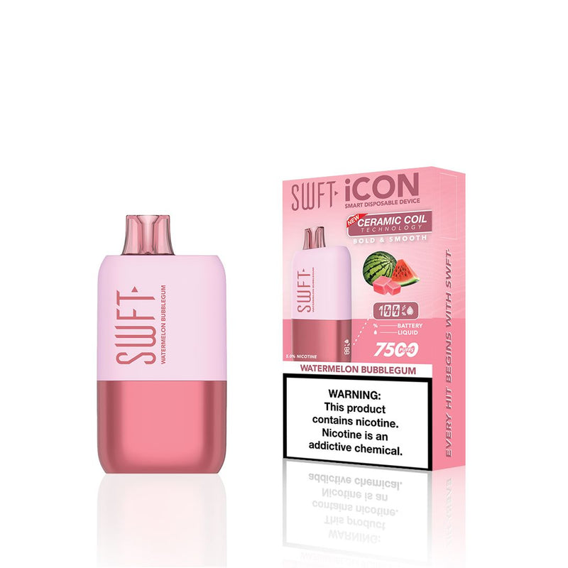 SWFT Icon Disposable | 7500 Puffs | 17mL | 5% - Watermelon Bubblegum with packaging