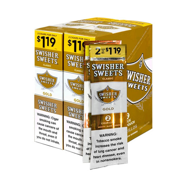 Swisher Sweets Cigar (2-Pack) Classic gold packaging