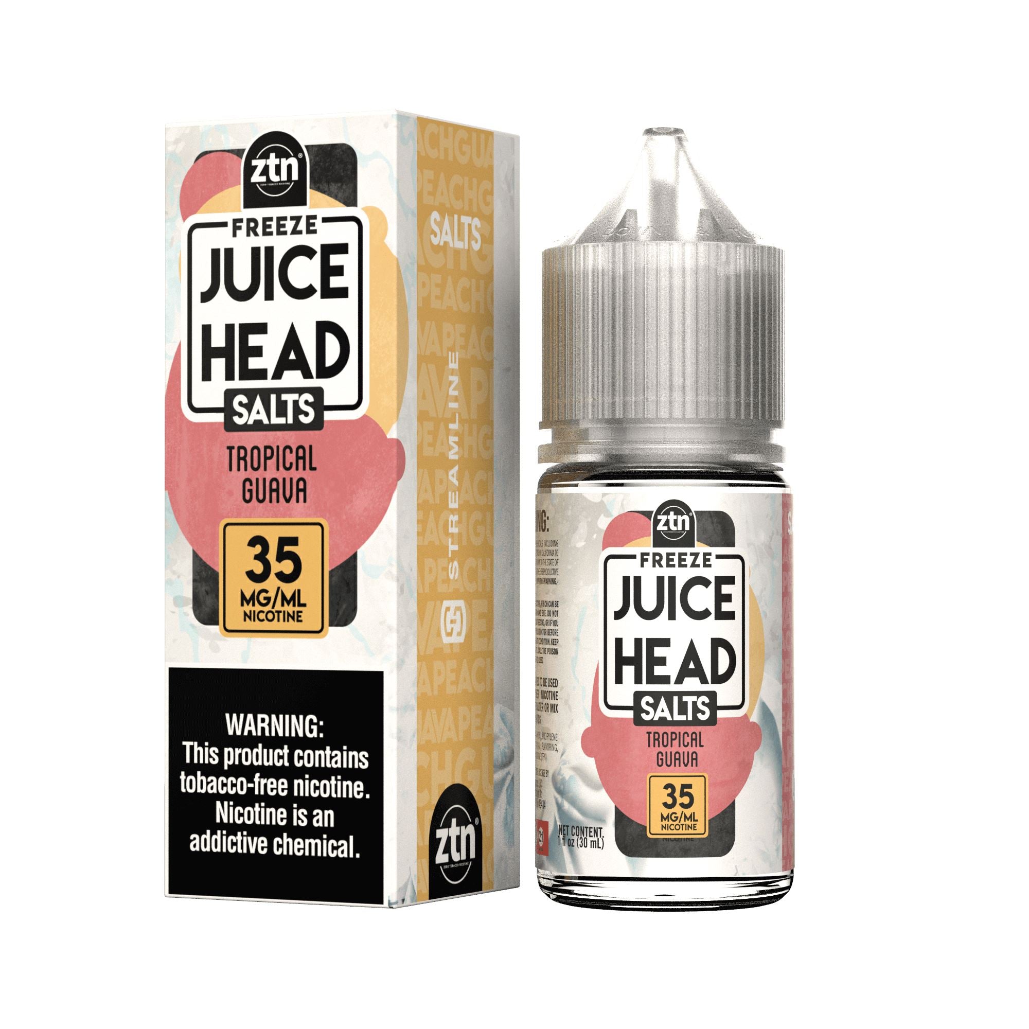 Tropical Guava Freeze Juice Head Salts (ZTN) E-Liquid 30ml with Packaging