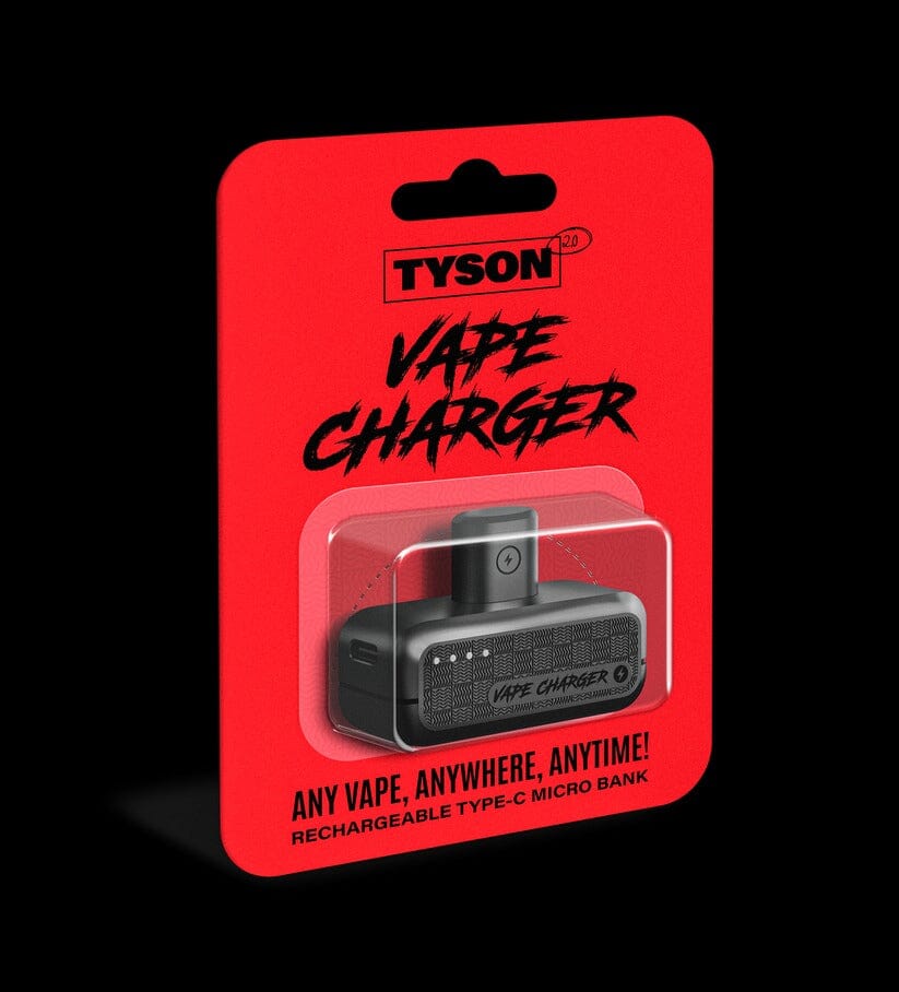 Tyson 2.0 Vape Charger Black with Packaging