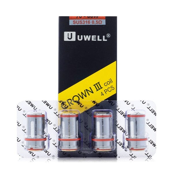UWELL Crown 3 Coils (4-Pack) - 0.5ohm with packaging