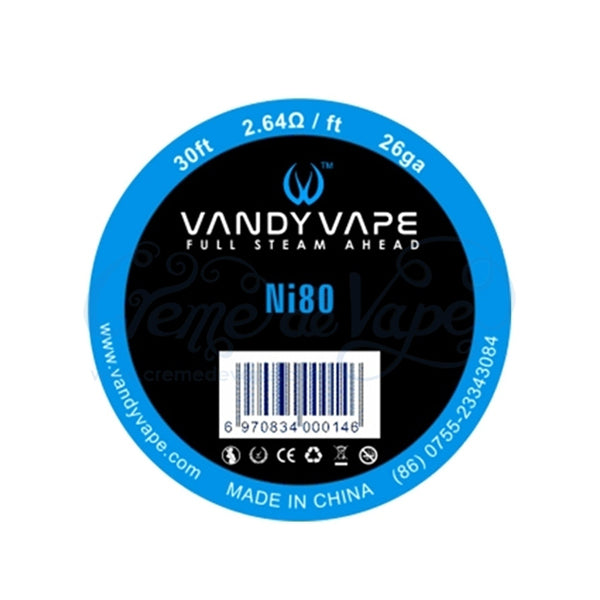 Vandy Vape Build Wire (Wire Spools)(30ft) Ni80 2.64ohm