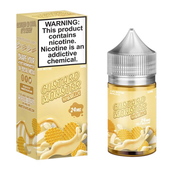 Vanilla Custard by Custard Monster Salts 30ml with packaging