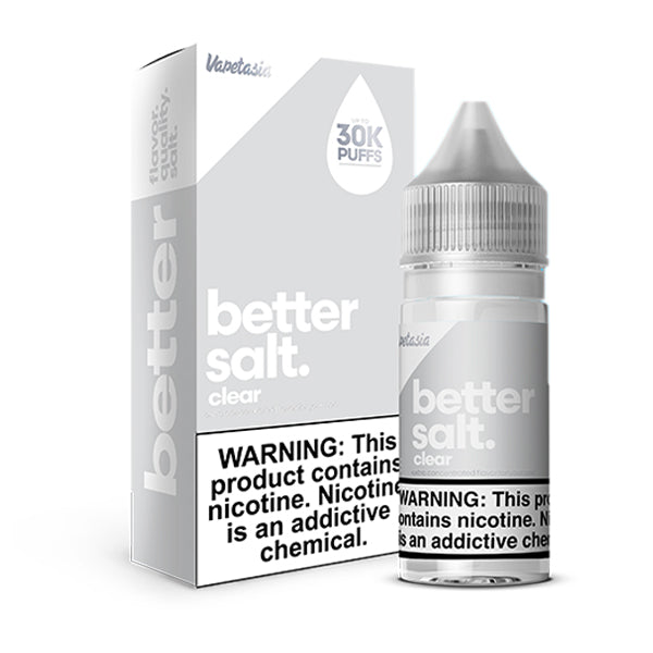 Clear Vapetasia Better Salts 30mL with packaging