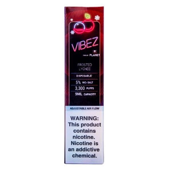 Vibez Pod Disposable | 3500 Puffs | 9mL - Frosted Lychee packaging