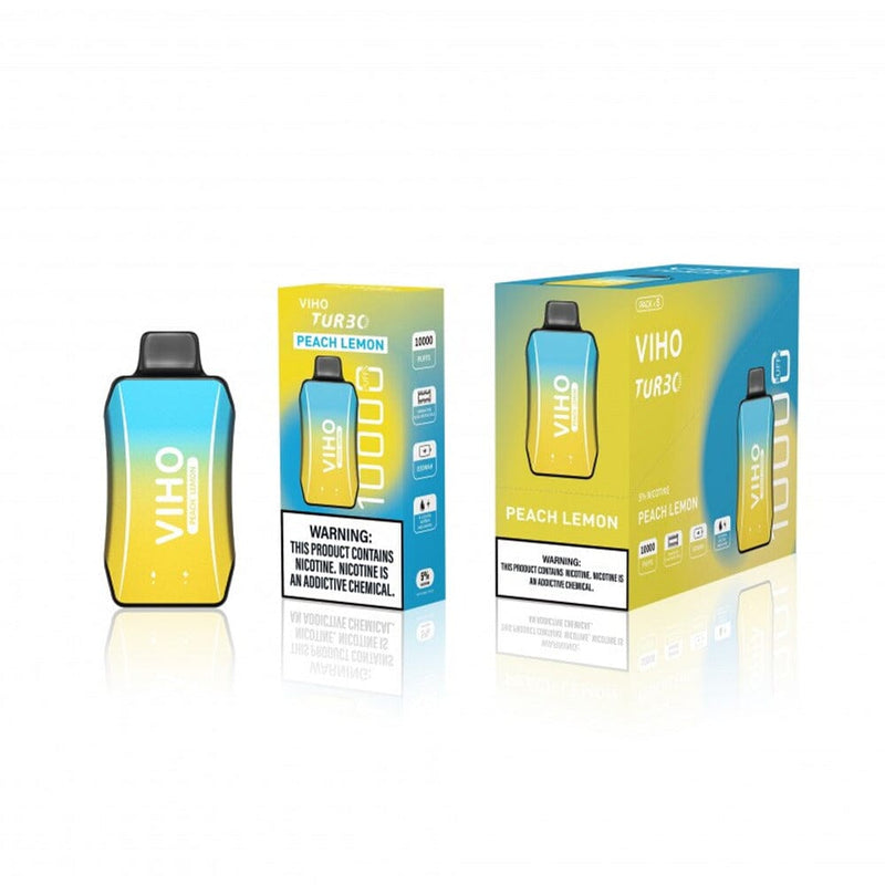Viho Turbo Disposable - peach lemon with packaging