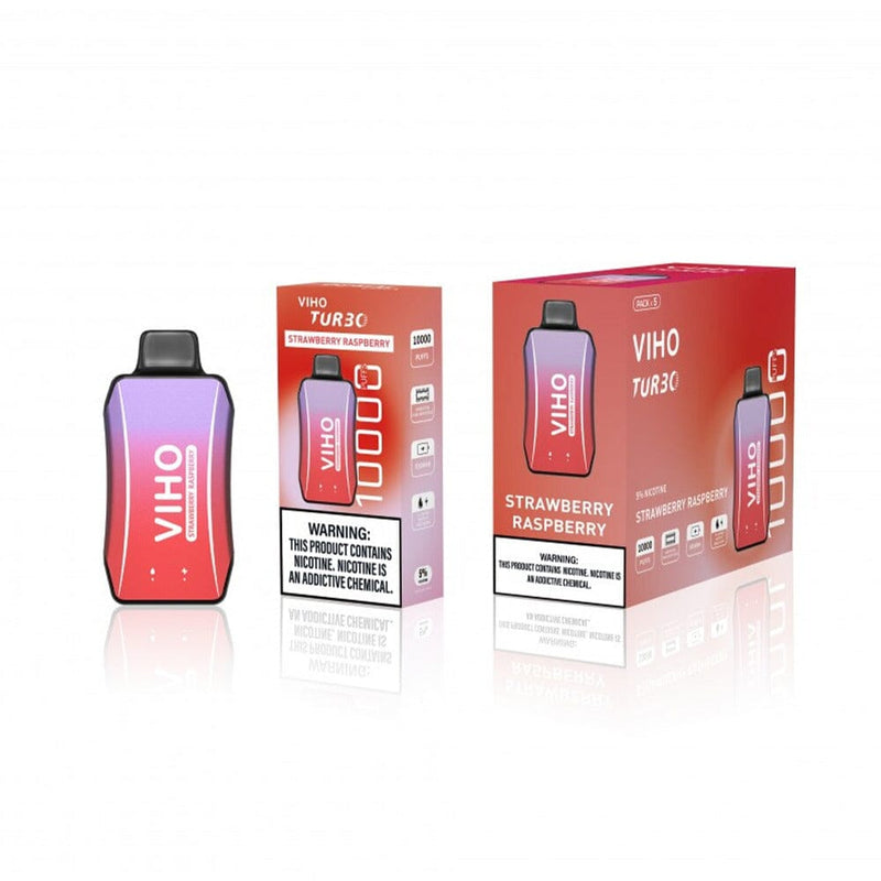 Viho Turbo Disposable - strawberry raspberry with packaging