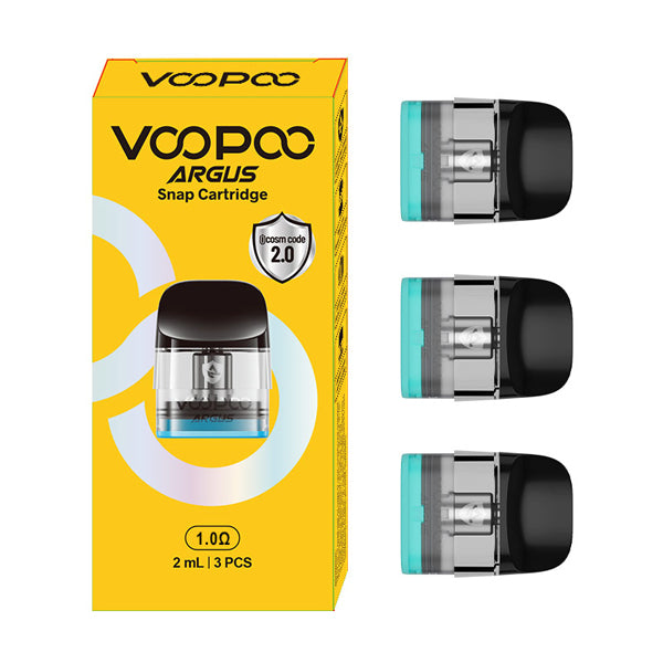 Voopoo Argus Snap Replacement Pods 1.0ohm with packaging