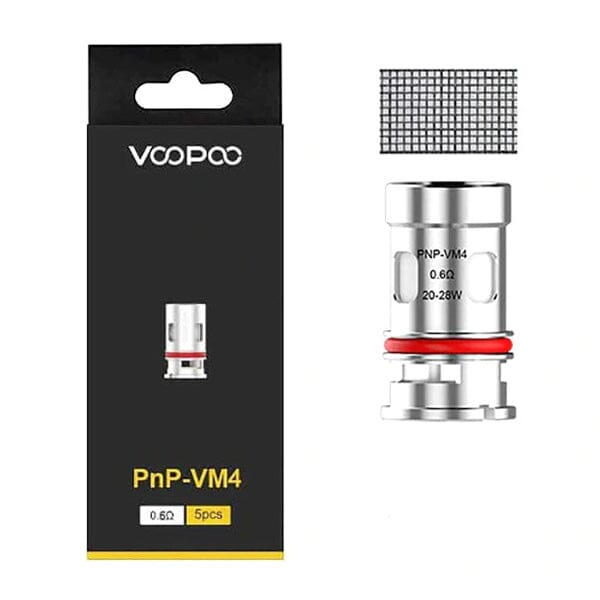 VooPoo PnP Coils (5-Pack) PnP-VM4 0.6ohm with packaging