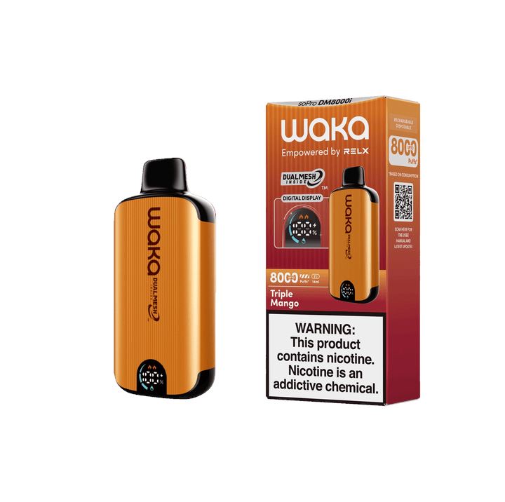 WAKA SoPro DM8000 17mL 8000 Puff Disposable - Triple Mango with packaging