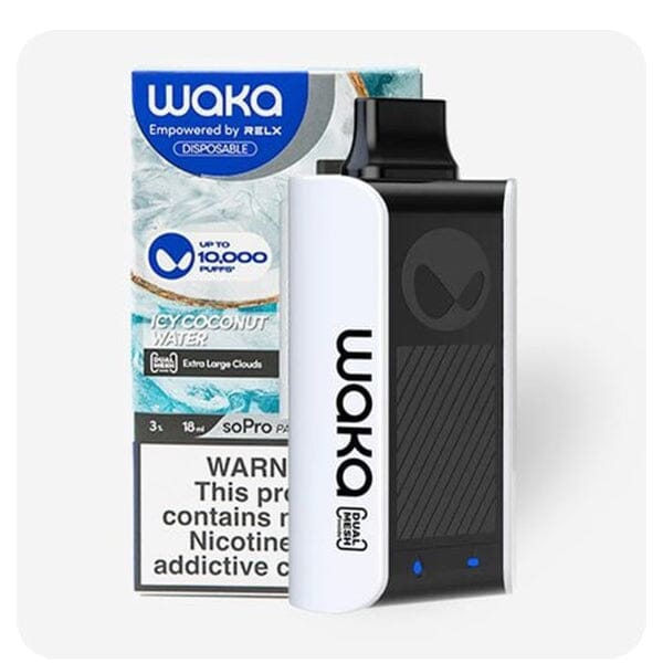 WAKA SoPro PA10000 Disposable by RELX 10000 Puffs 18mL 30mg icy coconut water with packaging