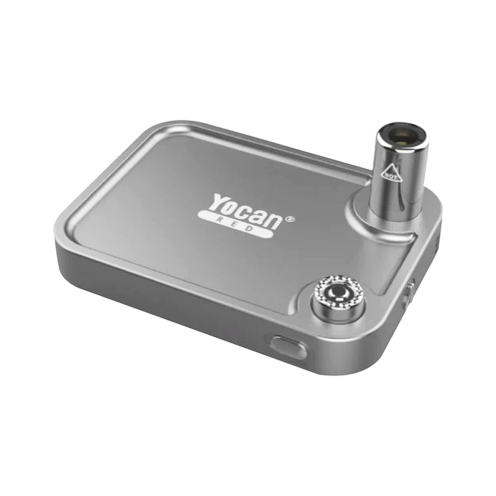 Yocan Red Slate Lighter Rolling Tray Silver