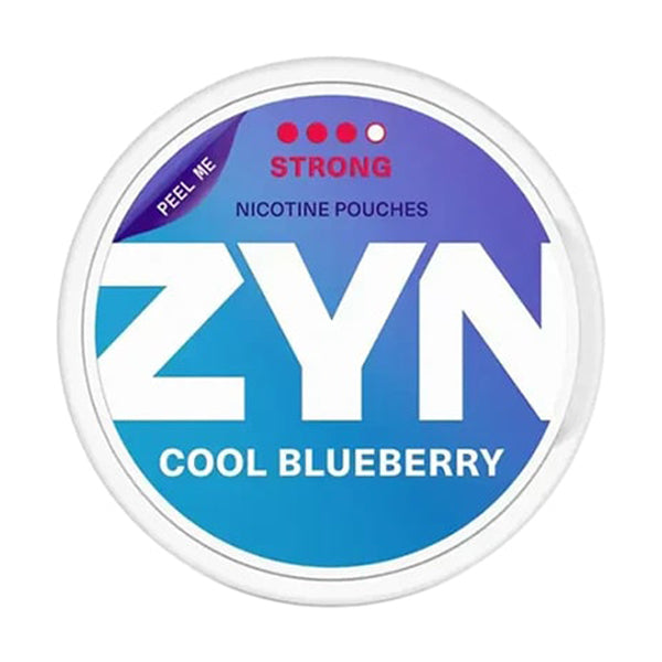 ZYN Nicotine Pouches (15ct Can)(5-Can Pack) cool blueberry strong