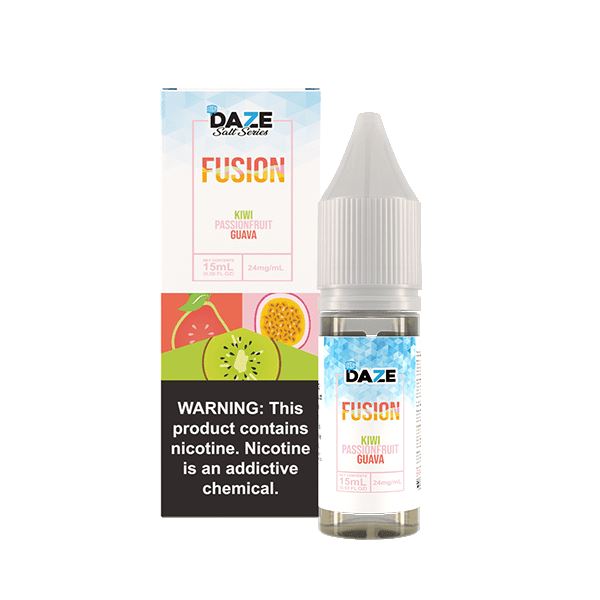 7Daze Fusion Salt Series | 15mL | 24mg - KIWI PASSIONFRUIT GRAVE Ice with packaging