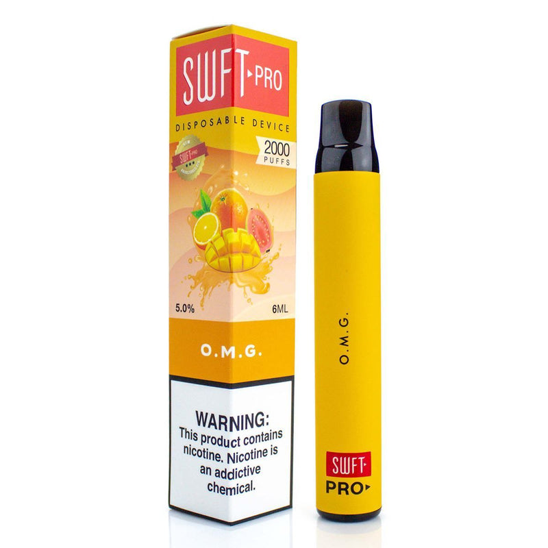 SWFT Pro Disposable Vape Device - 2000 Puffs OMG with packaging