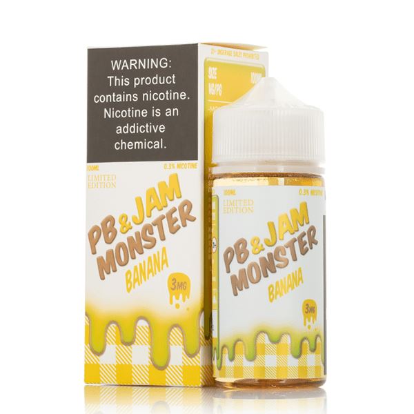 Banana PB&J by Jam Monster E-Liquid with packaging