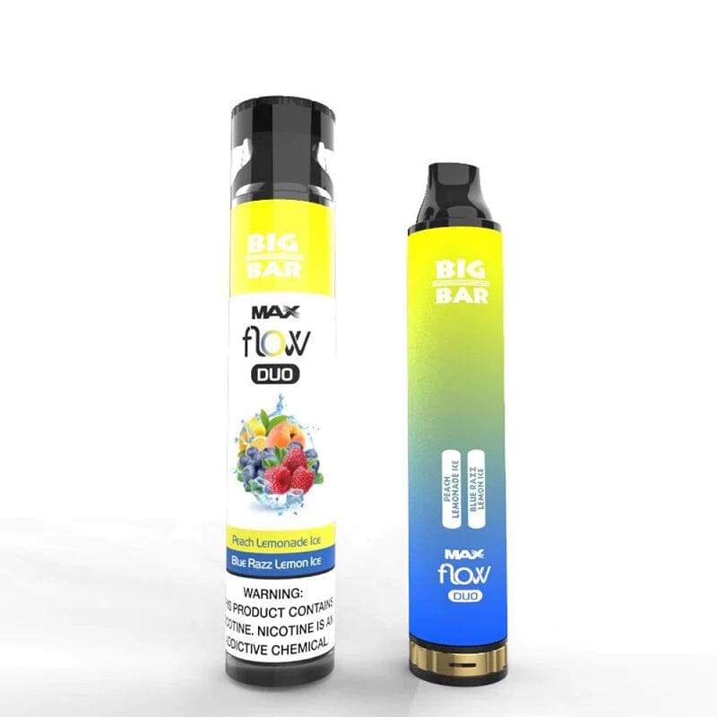 Big Bar MAX FLOW DUO Disposable | 4000 Puffs | 12mL blue razz lemon ice with packaging