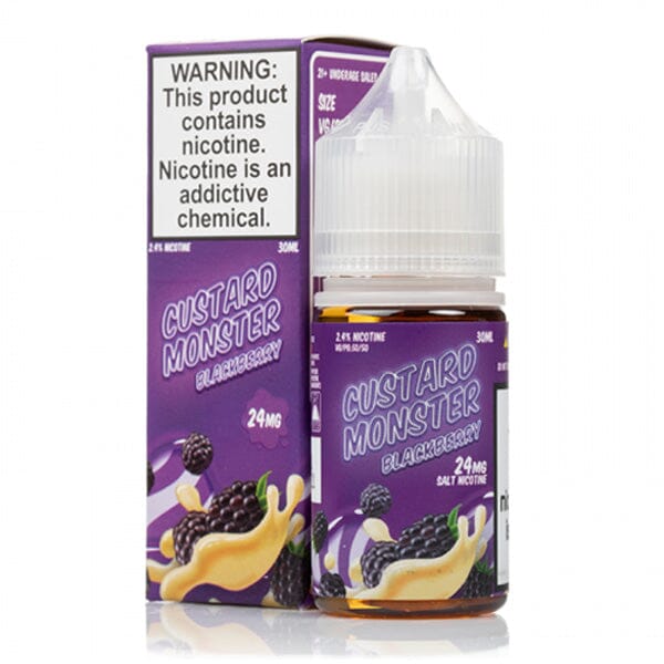 Blackberry By Custard Monster Salts E-Liquid with packaging