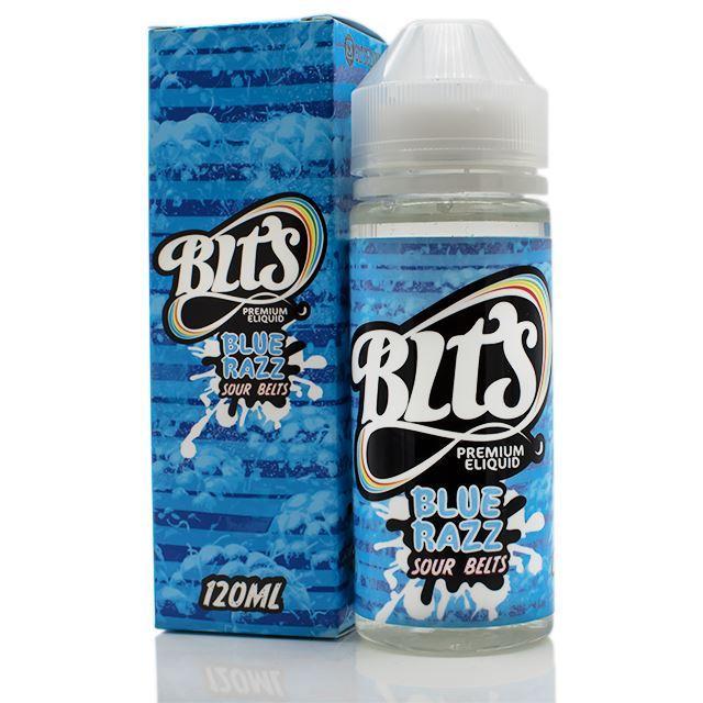 Blue Razz Sour Belts by BLTS 120ml with packaging