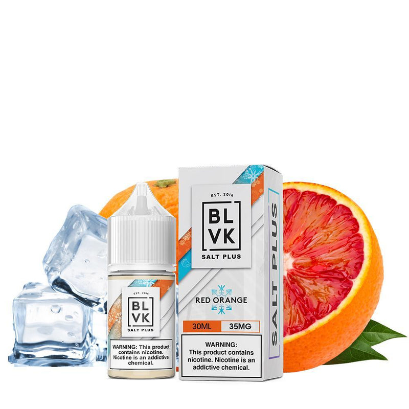  Red Orange Ice Salt Plus by BLVK Unicorn 30ml with packaging