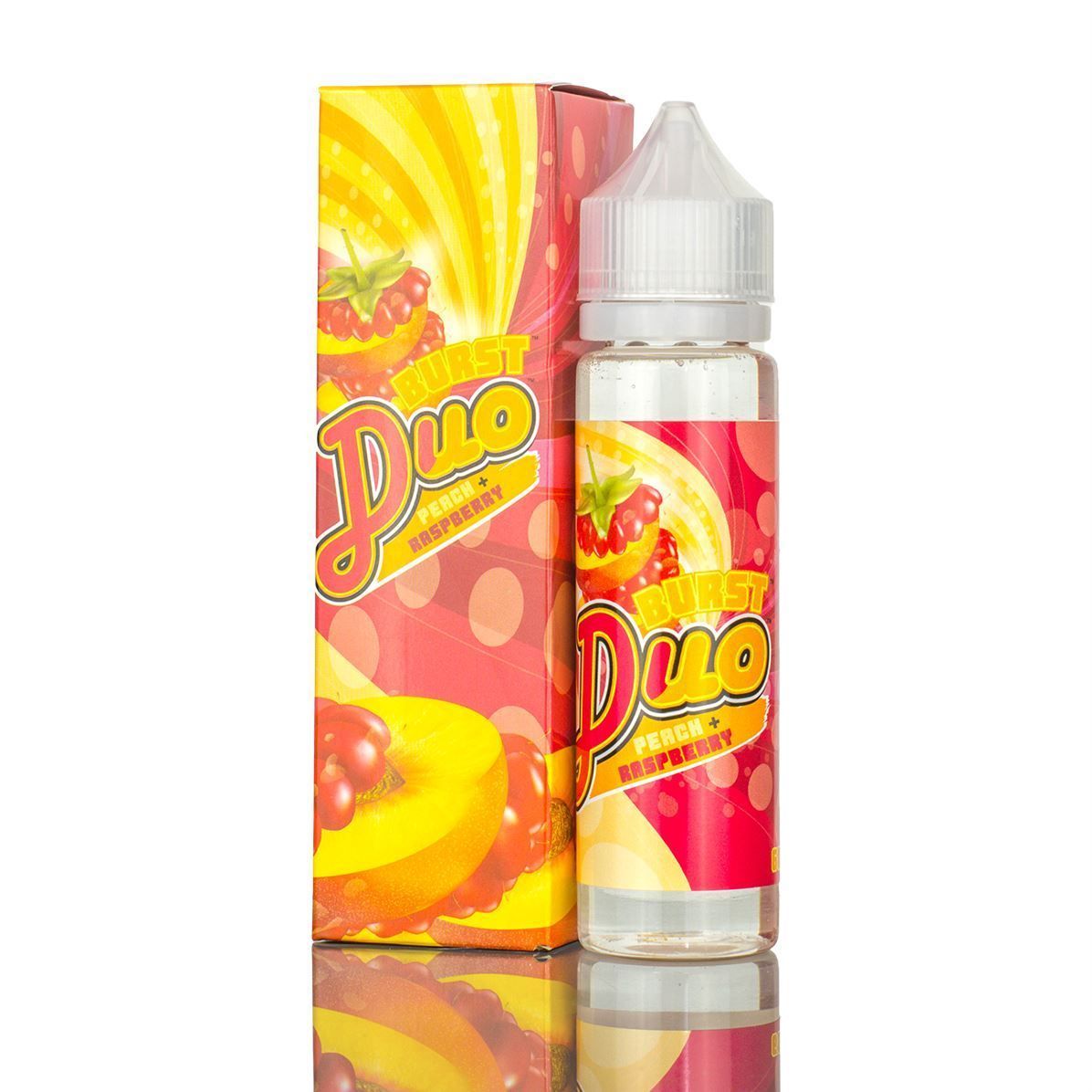 BURST Duo | Peach Raspberry eLiquid with packaging