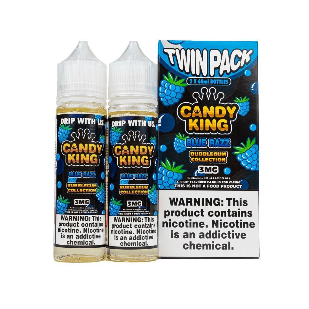 Blue Razz by Candy King Bubblegum 120ml with packaging