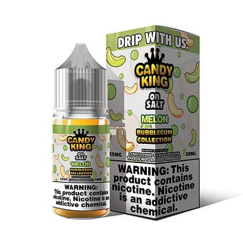 Melon by Candy King Bubblegum On Salt 30ml with packaging