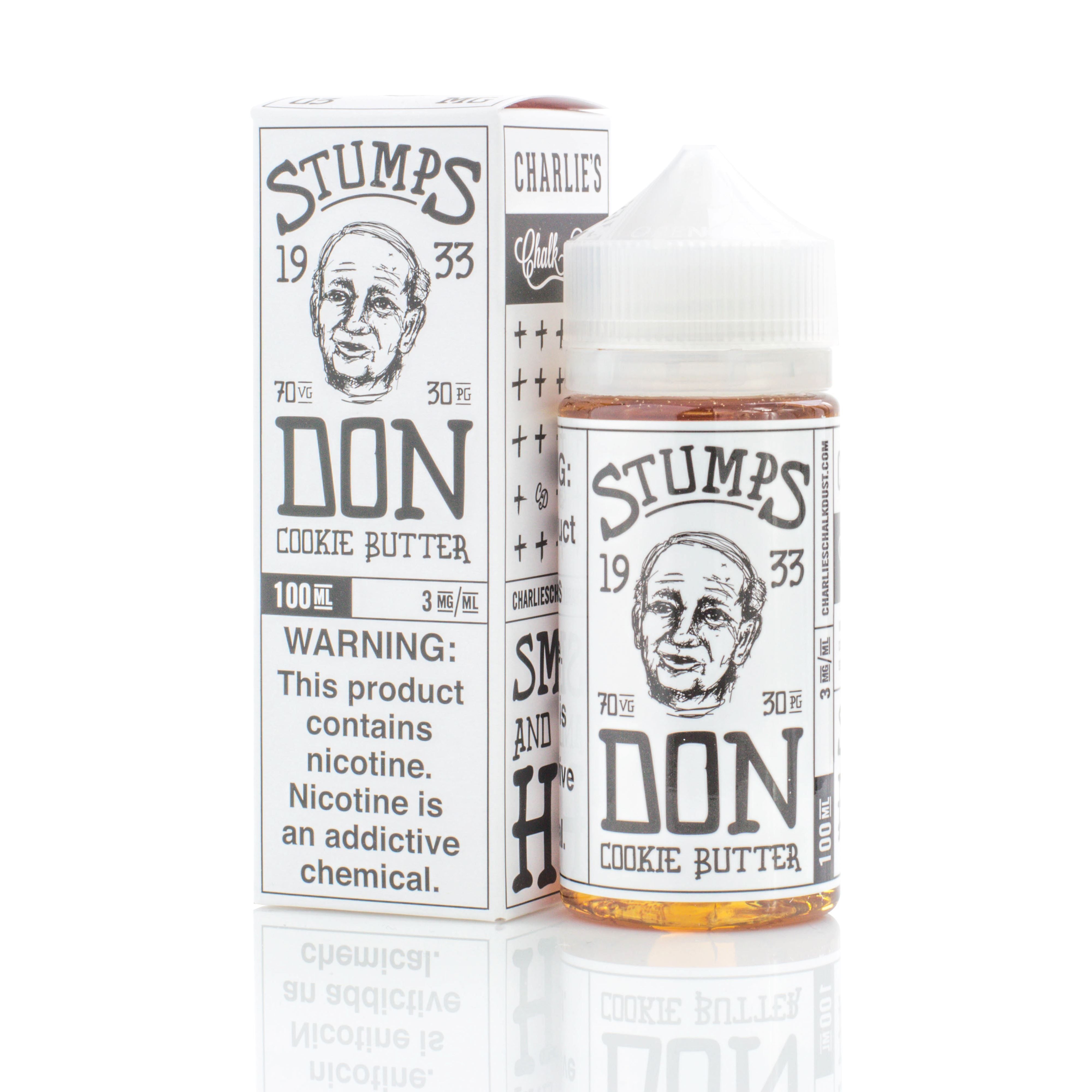 Charlie's Chalk Dust | STUMPS Don eLiquid with packaging