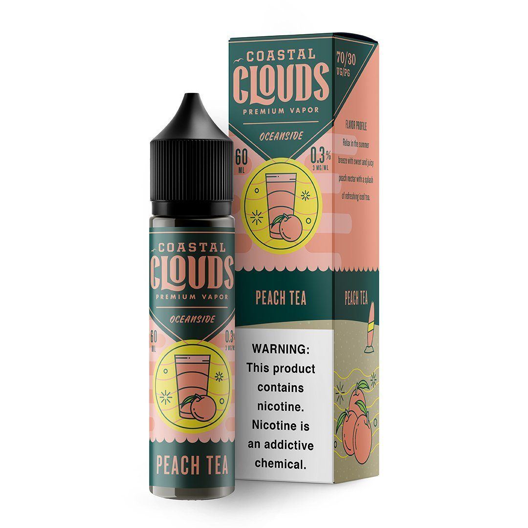 Peach Tea by Coastal Clouds 60ml with packaging
