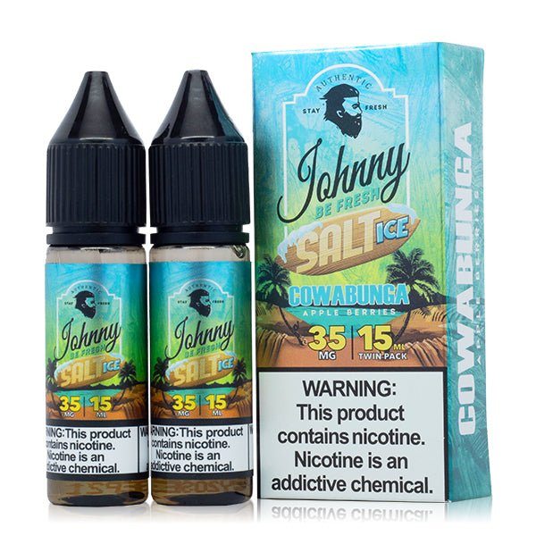 Cowabunga Ice By Johnny Be Fresh SALT E-Liquid 30ml with packaging