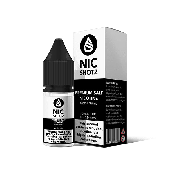 Nic Shotz 10mL - 50mg with packaging