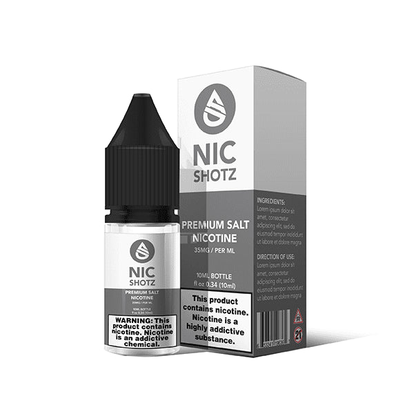 Nic Shotz 10mL - 35mg with packaging
