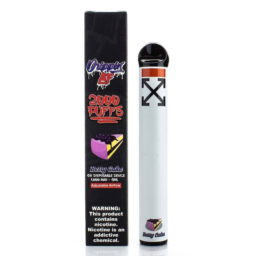 DRIPPIN AF Disposable E-Cigs 2000 Puff (Individual) berry cake with packaging