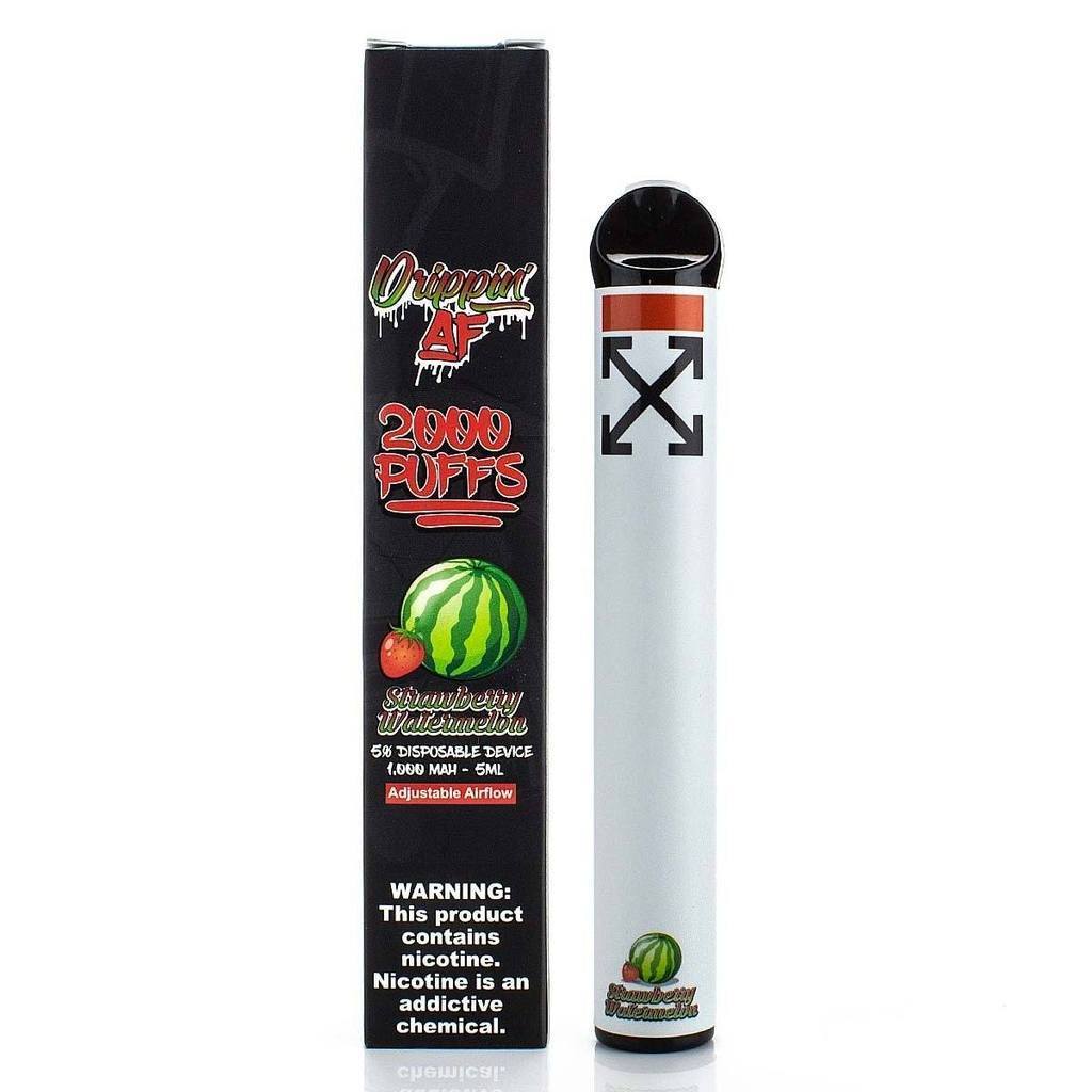 DRIPPIN AF Disposable E-Cigs 2000 Puff (Individual) strawberry watermelon with packaging