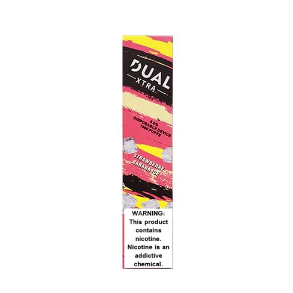 Dual Xtra Disposable 1600 Puff strawberry banana ice packaging